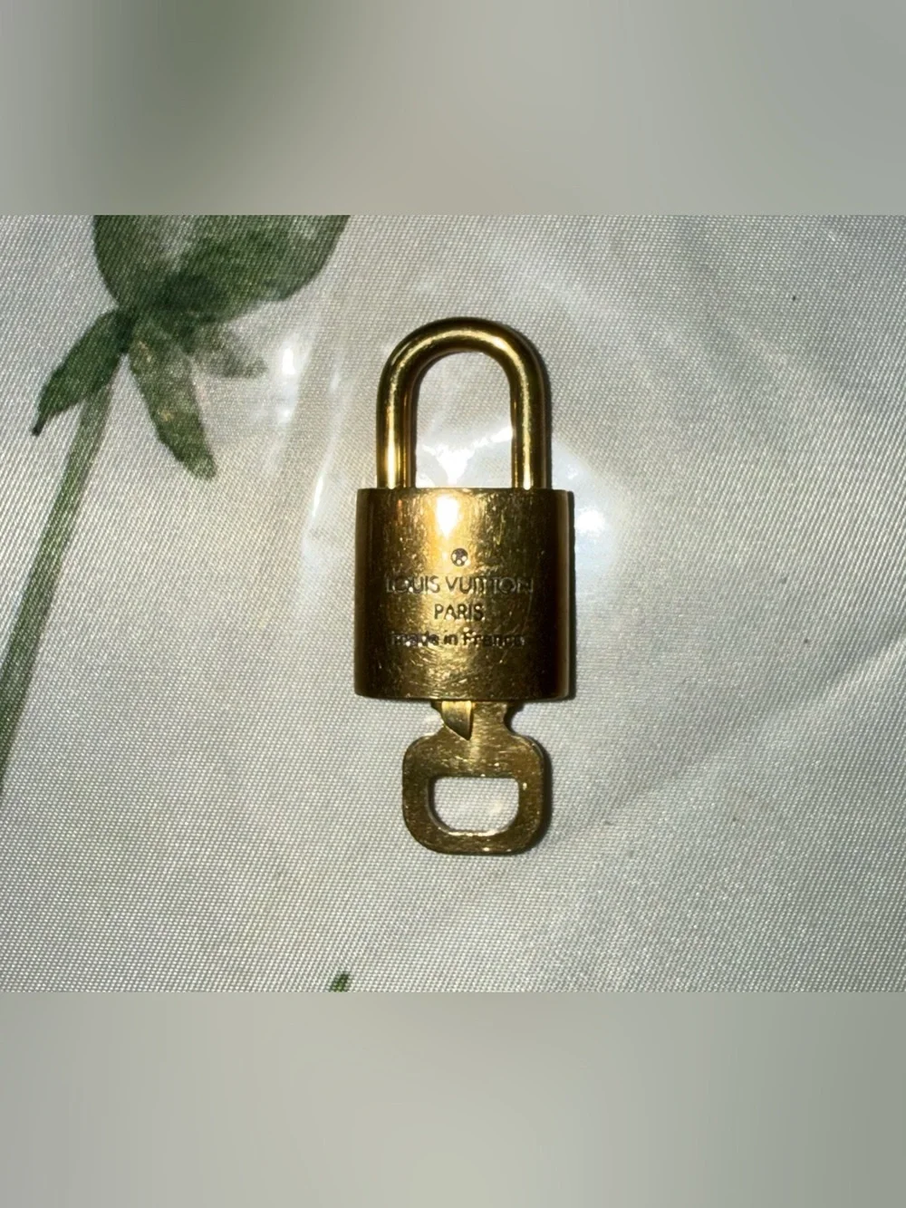 Louis Vuitton Gold-tone Padlock and Key Set